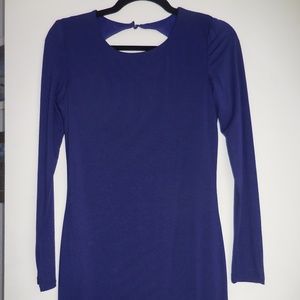 Purple Cut-out bodycon dress